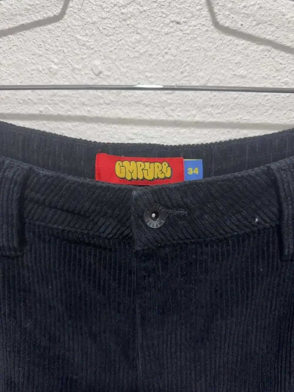 Empyre Loose Fit Men's Black Corduroy Pants Size 34
